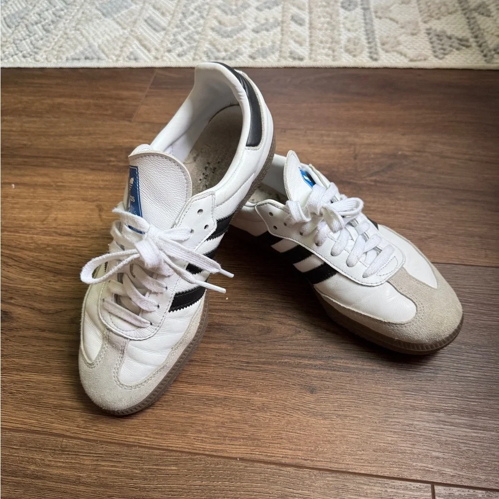 Adidas White and Black Classic Sneakers